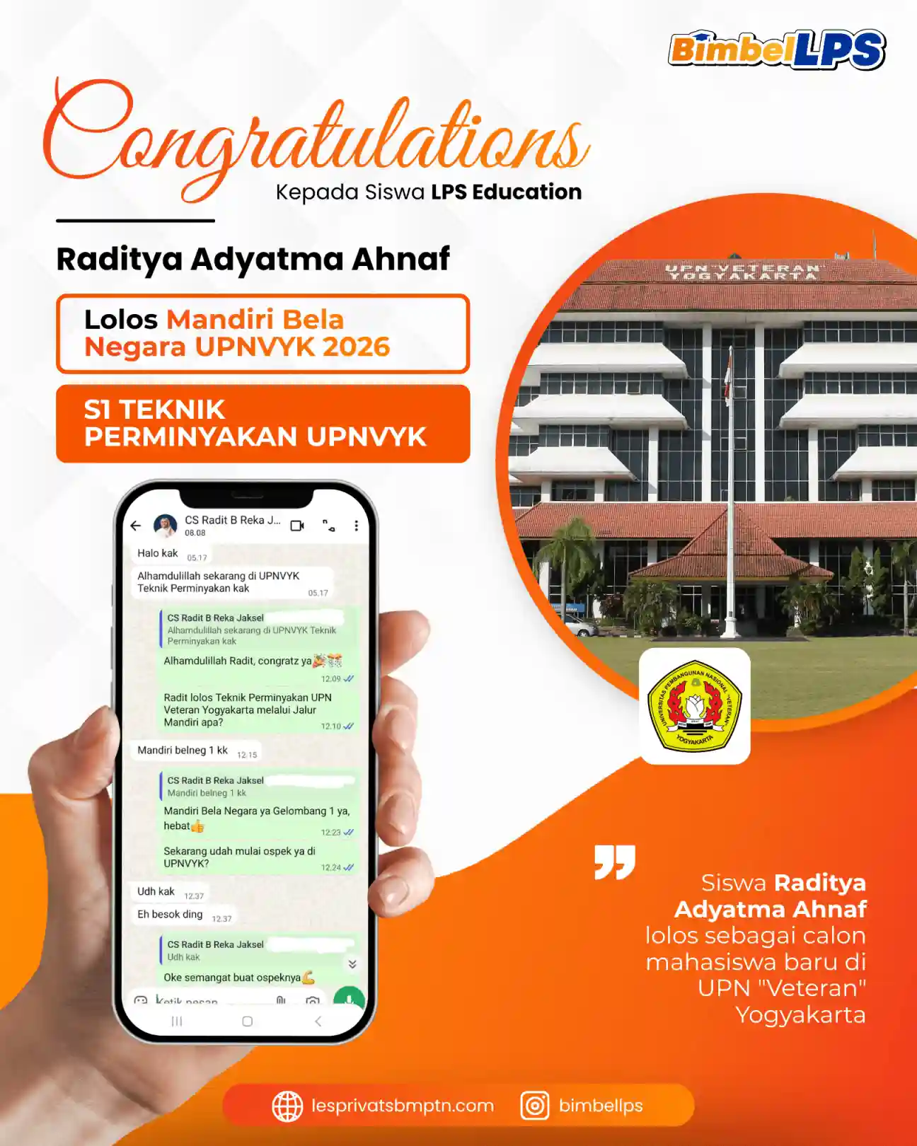 Raditya Adyatma Ahnaf Lolos Mandiri Bela Negara S1 Teknik Perminyakan